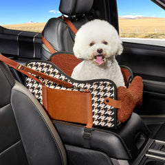 TKYZ center-console dog car seat window view enhances travel comfort for small dogs.