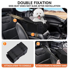 TKYZ center console dog seat spacious area provides more dog room during travel.