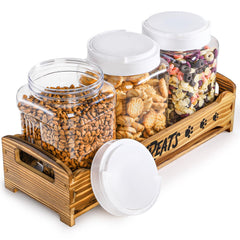 Tlence transparent jars show contents at a glance for quick snack decisions