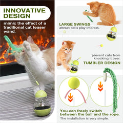 TLKNG cat toy slow-feeding function fosters patient play and energy expenditure.