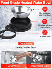 TLXLT detachable stainless bowl closeup highlights easy cleaning and durability