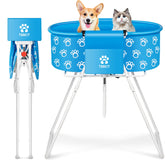 Tmkit dog bathtub folded for compact storage and easy transport.