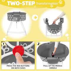Tmkit foldable-pet-bathing-station enables easy storage and quick setup