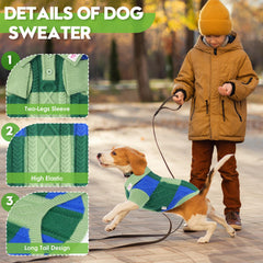 To a Turn pullover dog sweater yarn-close detail shows soft blended yarn and stretch