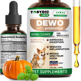 TOBYDIC broad-spectrum herbal drops bottle for pets supports digestive wellness