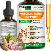 TOBYDIC natural yeast relief drops bottle eases itching in pets