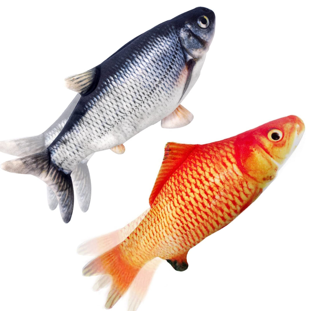 Tocirelo flopping fish toy front view for engaging indoor play potential.
