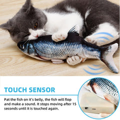 Juguete Tocirelo para gatos indoor con pez floppy interactivo