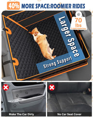 Toffos dog car seat features breathable mesh windows for airflow and pet comfort.