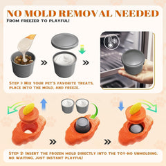 TOHONGADON replaceable-food-box-toy highlights easy cleaning and treat swap design.