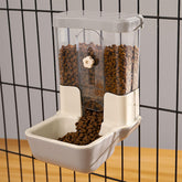 TOKAYIFE hanging automatic feeder gray showcases a low-spill design for multi-pet cages