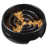 Tolopu large slow-feeder dog bowl front view promotes controlled eating