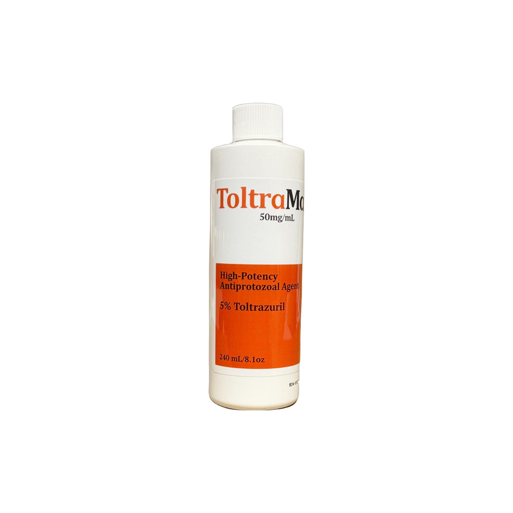 ToltraMax Toltrazuril 5% bottle for easy dosing across dogs, cats, and horses