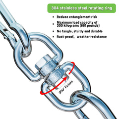 TOMBABY 20ft dog run cable provides generous outdoor reach for adventures.