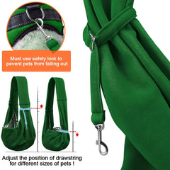 Tomkas dog sling soft fabric offers gentle, comfortable support for small dogs.