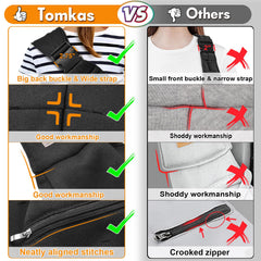 Tomkas small dog sling adjustable-strap illustrates easy length adjustment.