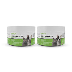 TOMLYN Pill-Masker bacon paste tub front for easy pet pill masking.