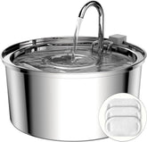 tomxcute cat water fountain stainless steel close-up showing durable surface for clean hydration