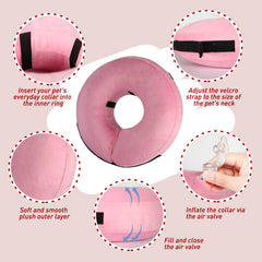 Tonqixope adjustable velcro strap on dog cone collar for custom fit