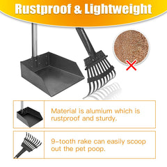 TOOGE clip-on structure securely holding tray and rake together.