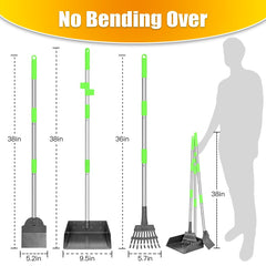 TOOGE Larger Pooper Scooper metal construction ensures durability for regular yard use