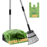 Toozey unbreakable dog pooper scooper with extra-large tray for quick cleanup.