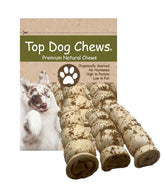 Top Dog Chews buffalo beef cheek rolls roasted 3-pack long-lasting chew for dogs