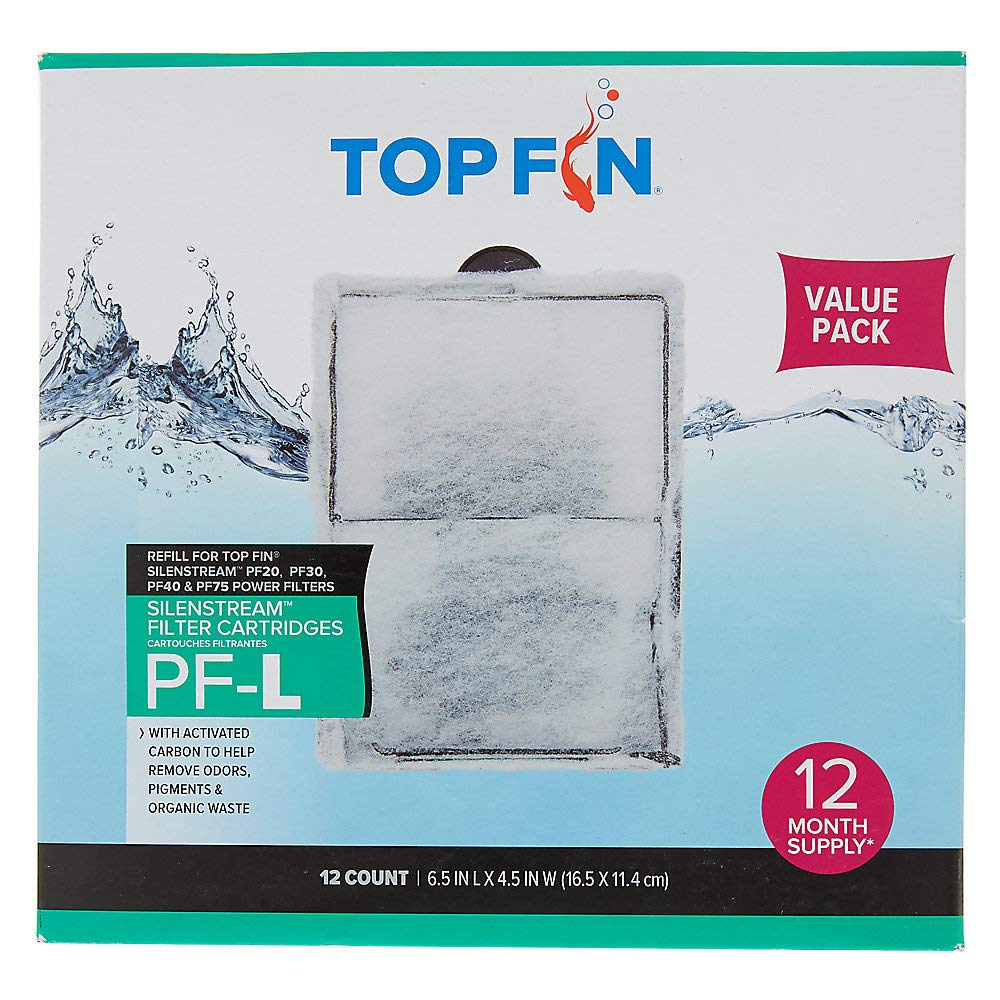 Top Fin Silenstream PF-L cartridge pack for clean, clear aquarium water and reliable filtration