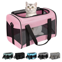Top tasta Cat Carrying Case under-seat view for easy airline travel.