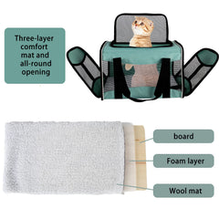 Transportín Top Tasta para gato plegable, fácil de guardar durante el viaje.