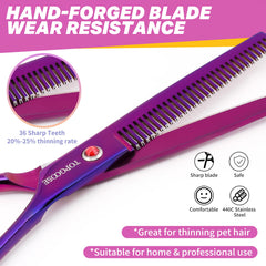 TOPGOOSE dog grooming scissor muffler pad reduces noise for calmer sessions.