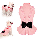 Topkins dog birthday dress pink XL front view highlighting soft cotton for comfort.
