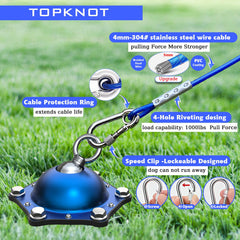 TOPKNOT six-10-inch anchors secure the stake firmly on hard ground.