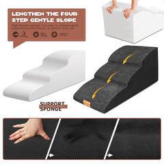 Topmart dog stairs with non-slip corduroy cover offer better traction.