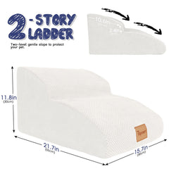 Topmart High Density Dog Ramp extended-step detail shows longer steps for safer climbs.