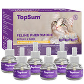 TopSum cat calming diffuser refill six-pack box supports multi-cat calm spaces.