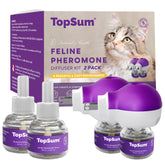 TopSum cat pheromones diffuser 2-pack in a cozy room for calmer cats