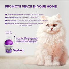 TopSum cat pheromones diffuser plugged in for continuous release in a room
