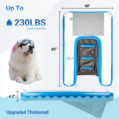 Toriexon dog water ramp close-up shows a non-slip surface for traction when wet.
