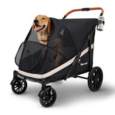 Totoro Ball dog stroller front view for large dogs with breathable mesh and easy-entry design