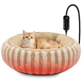 Tovve heated cat bed indoor 20-inch donut outer view shows cozy warmth for pets