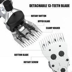 Towiac 550W detachable blades close-up showing durable steel construction