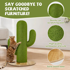 TownTime cat post shows natural jute texture for varied scratching surfaces.
