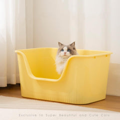 TownTime extra large yellow litter box top-entry view demonstrates easy access.