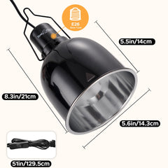 ToxiRium Reptile Light Fixture 2-Pack ceramic-lamp-cap provides durable, heat-resistant mounting.
