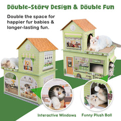 TOYSBOOM two-story den for two adult cats and bonding