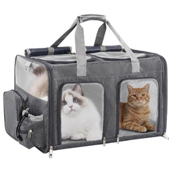 TOYSBOOM Cat Carrier dual-cabin for two cats enables safe, coordinated travel