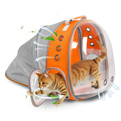 TOYSINTHEBOX cat backpack expandable bubble window provides a clear view for calmer travel