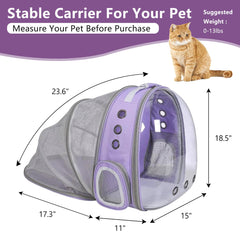TOYSINTHEBOX cat backpack interior space expand creates room for resting during travel