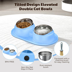 Trekora tilted design helps reduce neck strain during meals on pets